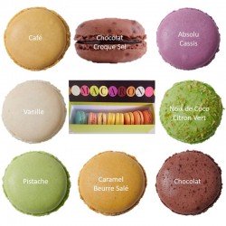 Boîte de 8 macarons sucrés